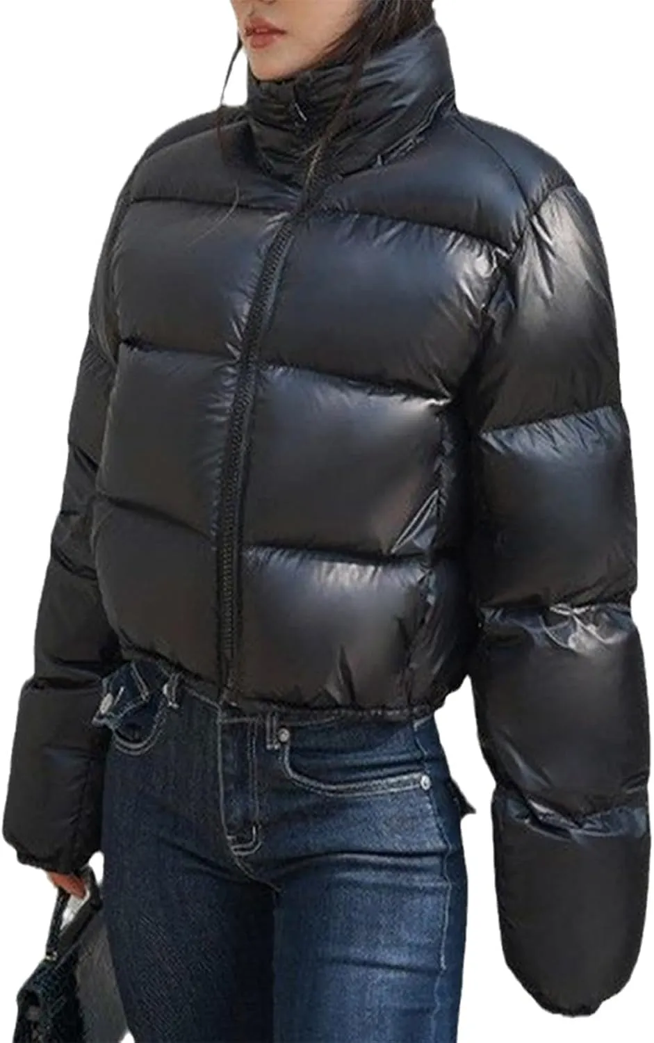 Women's Winter Parkas Short Puffer Jacket Warm Coat Loose Cotton Padded Jacket Windproof Warm