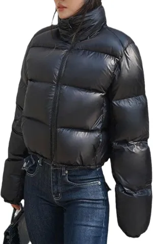 Women's Winter Parkas Short Puffer Jacket Warm Coat Loose Cotton Padded Jacket Windproof Warm