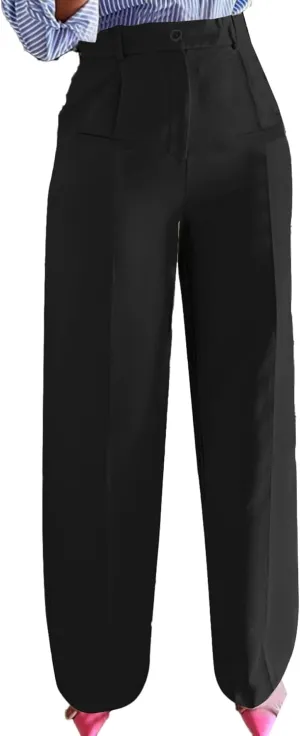 YOOTIKO Womens Wide Leg Dress Pants High Waisted Straight Leg Slacks Business Casual Work Trousers